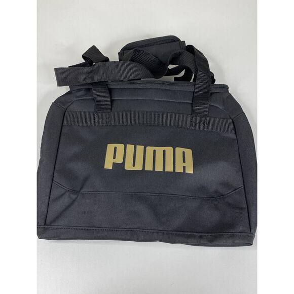 NEW PUMA Unisex Child Evercat Transformation Sports Duffel Bag Black Gold - Picture 9 of 16